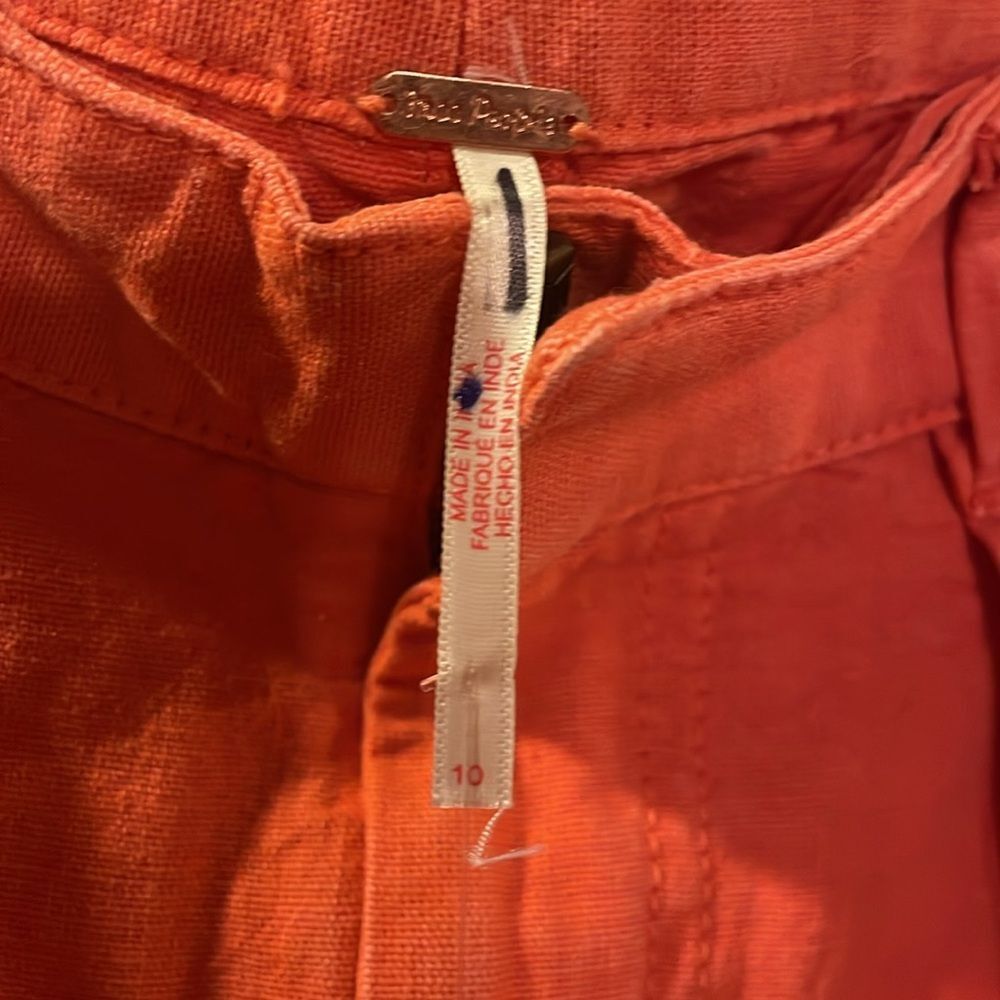 Free People Wide Leg Pants in Orange - Picture 7 of 15